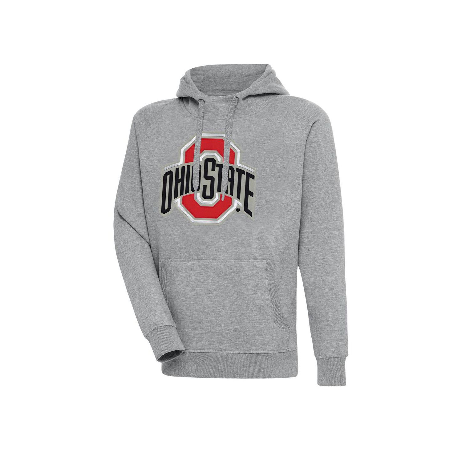 Men's Heather Gray Ohio State Buckeyes Big & Tall Victory Pullover Hoodie