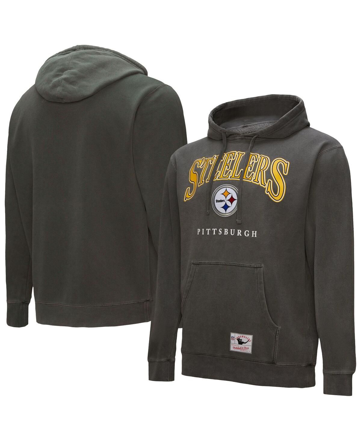Мужская серая толстовка-пуловер Pittsburgh Steelers Slot с капюшоном