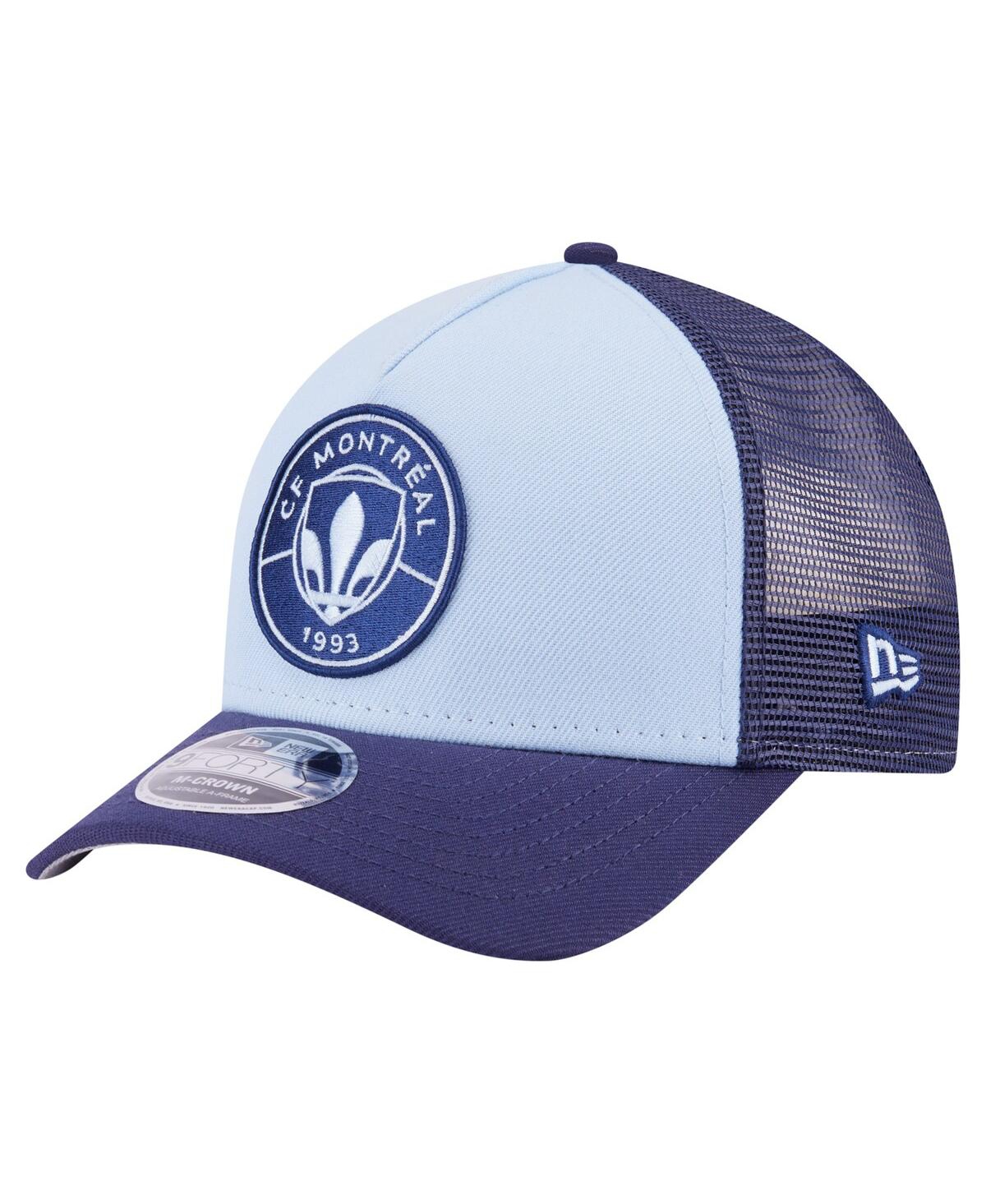 New Era Men's Light Blue Cf Montreal Color Pack 9forty M-crown A-frame Adjustable Trucker Hat In Blue