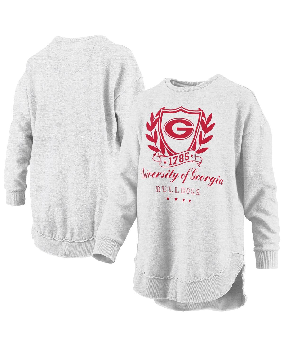 Women's Heather Gray Georgia Bulldogs Field Day Melange Poncho Pullover Sweatshirt - Heather Gray