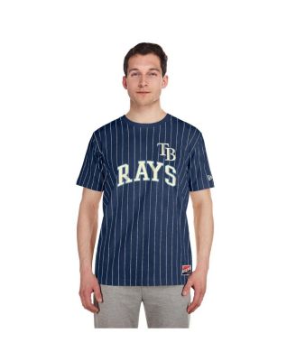 Men's Navy Tampa Bay Rays Throwback Pinstripe T-Shirt