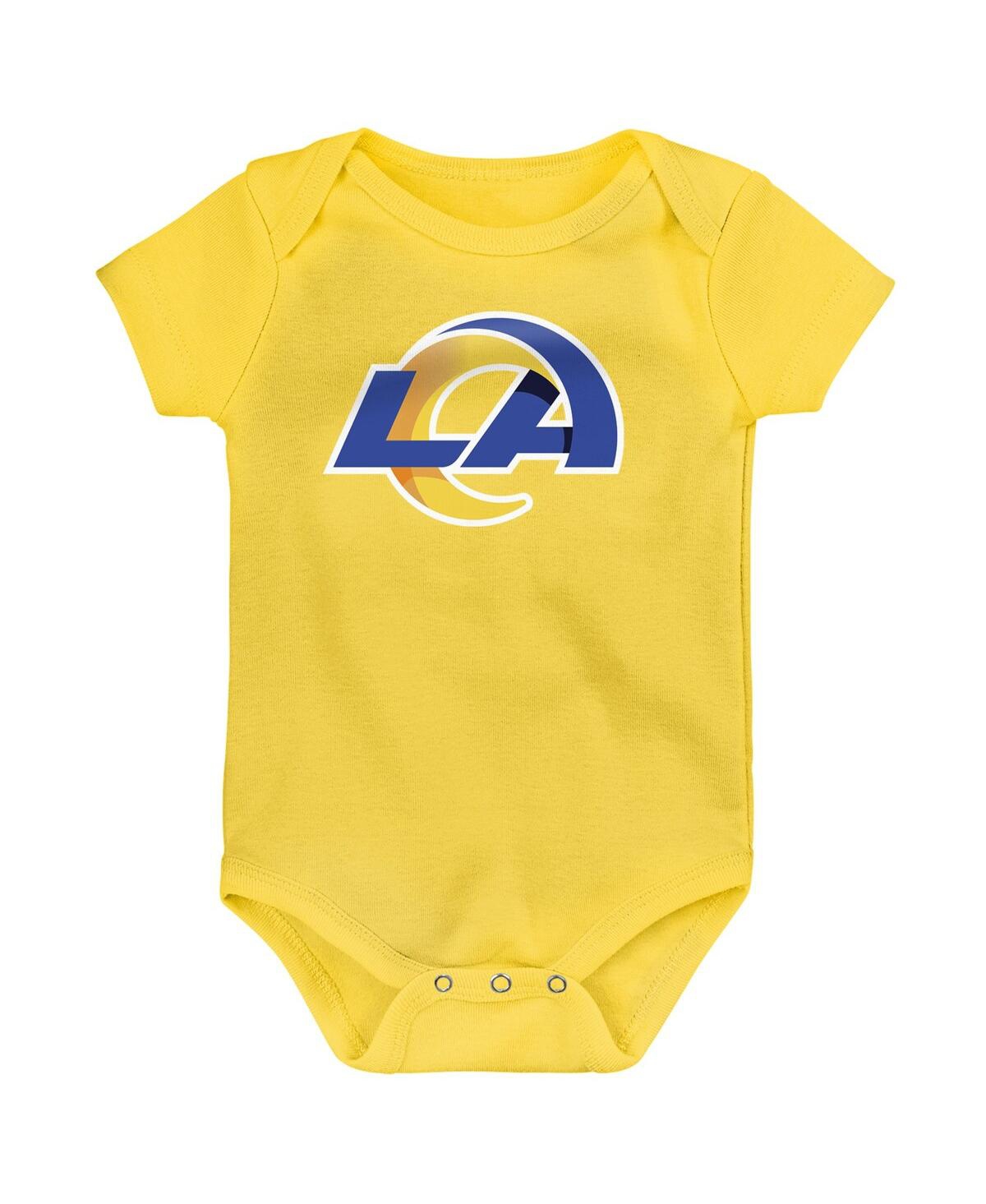 Outerstuff Baby Boys And Girls 3-pack Los Angeles Rams Team Starter Bodysuit Set In Multi