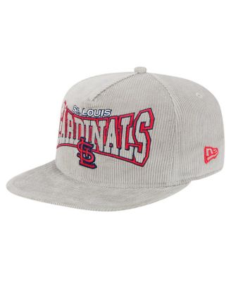 New Era - Men's Gray St. Louis Cardinals Corduroy Golfer Snapback Hat