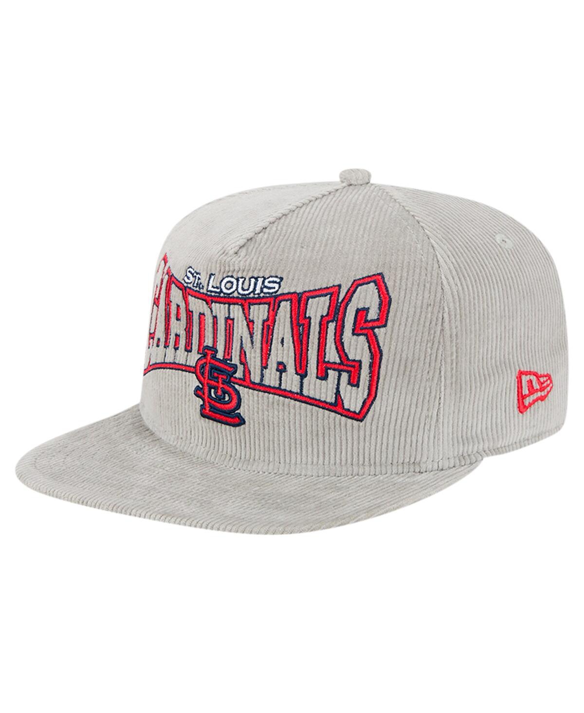 Men's Gray St. Louis Cardinals Corduroy Golfer Snapback Hat - Gray