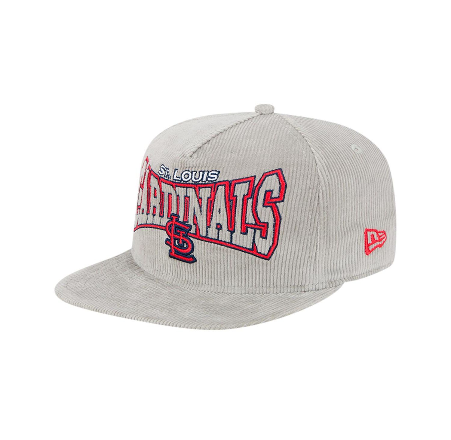 Men's Gray St. Louis Cardinals Corduroy Golfer Snapback Hat