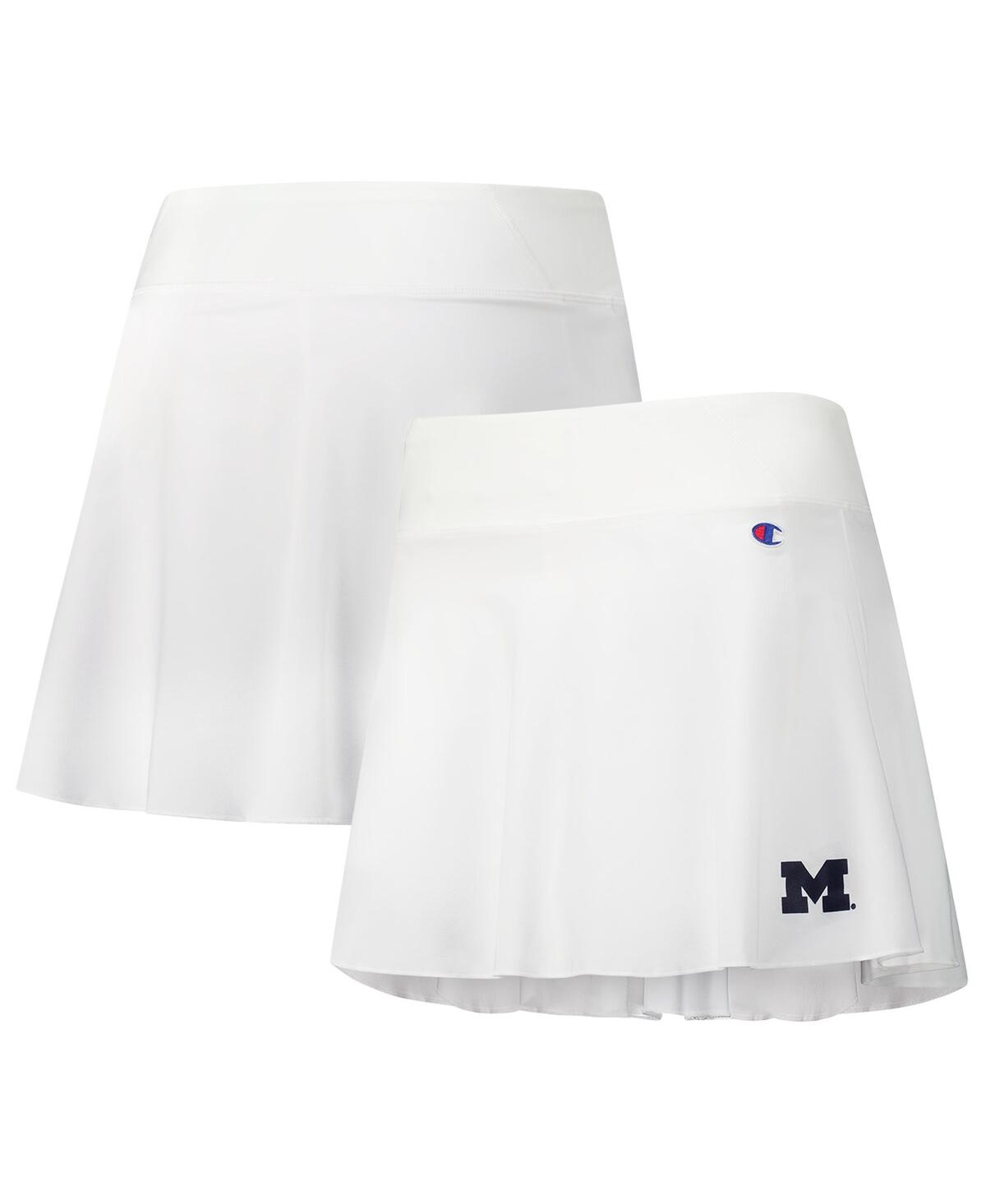 Women's White Michigan Wolverines Tailgate Soft Touch Skort - White