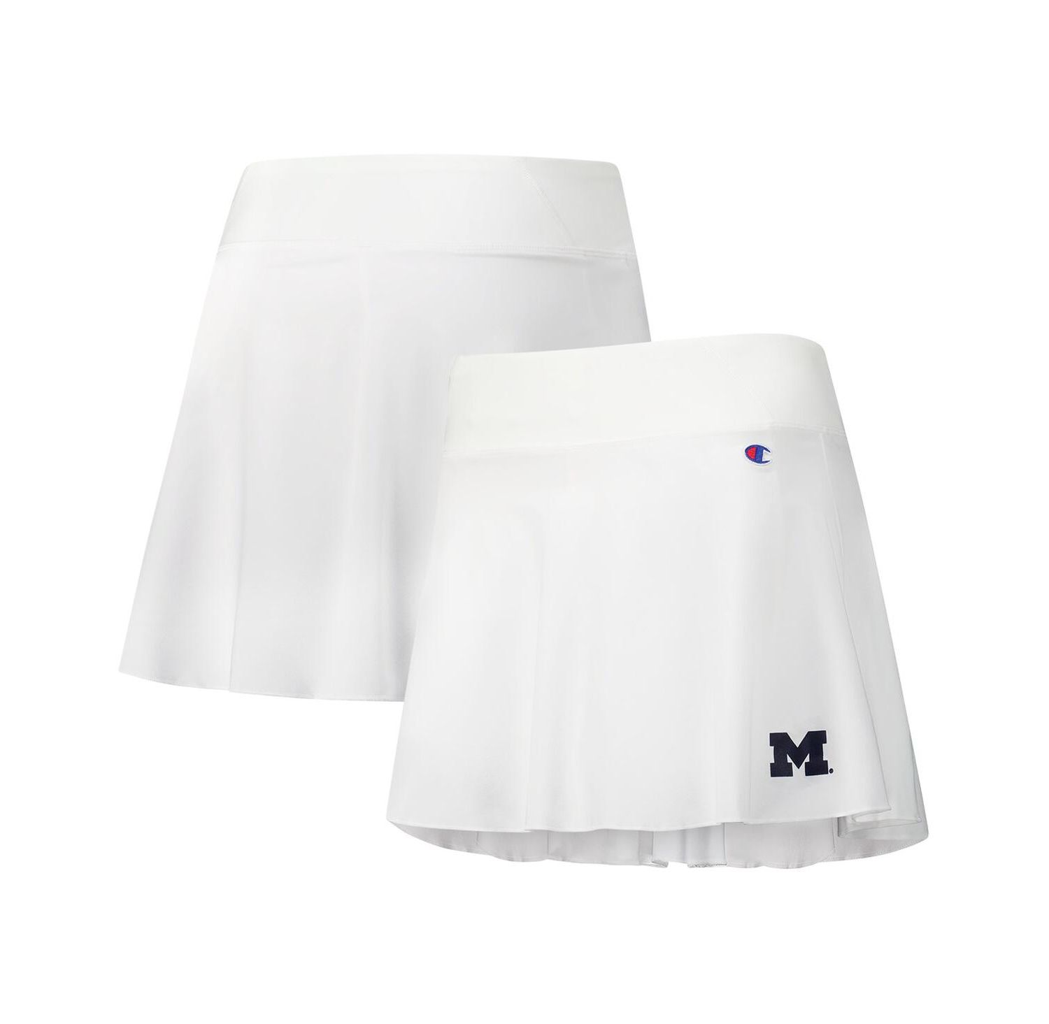 Women's White Michigan Wolverines Tailgate Soft Touch Skort