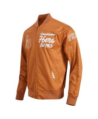 Men's Brown Philadelphia 76ers Paint The City Full-Zip Jacket