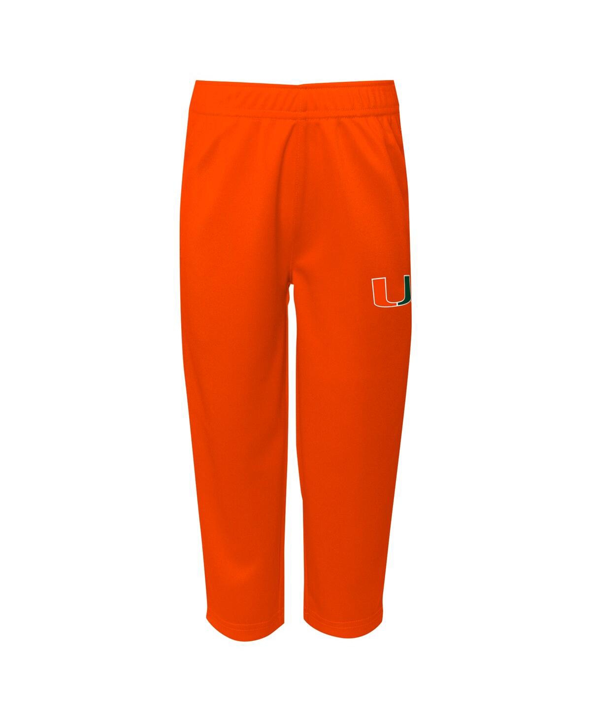 Outerstuff Big Boys And Girls Miami Hurricanes 2-piece Red Zone Jersey Pants Set In Multi