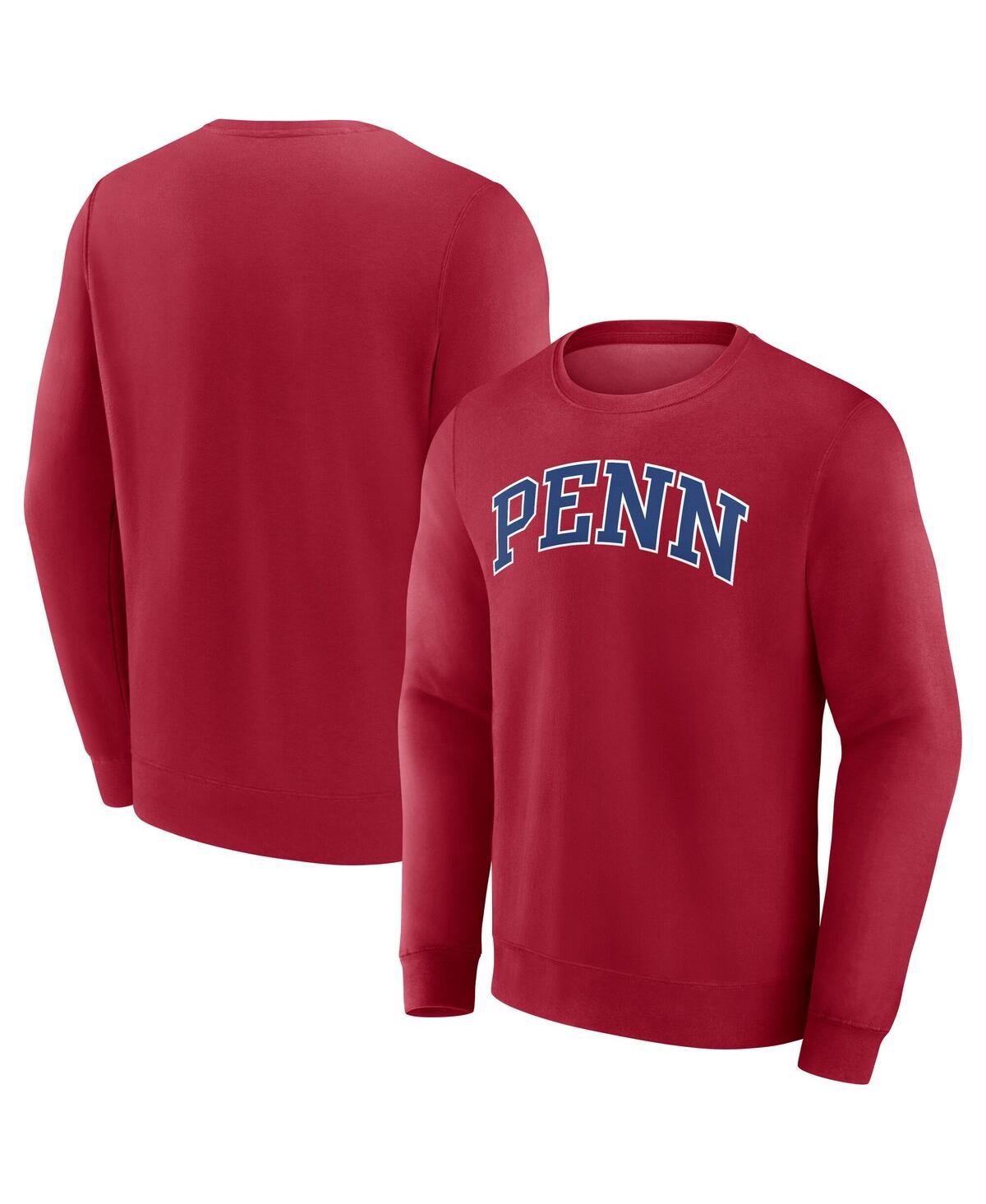 Men's Red Pennsylvania Quakers Short Name Pullover Sweatshirt - Red