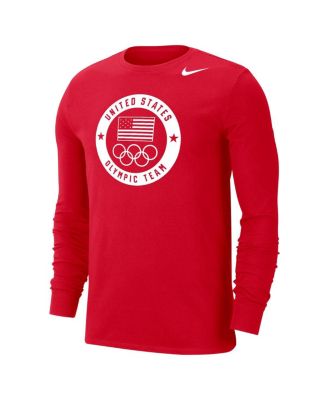 Men's Red Team USA Performance Long Sleeve T-Shirt