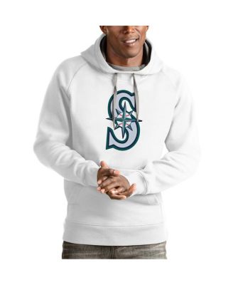 Men's White Seattle Mariners Victory Pullover Team Logo Hoodie