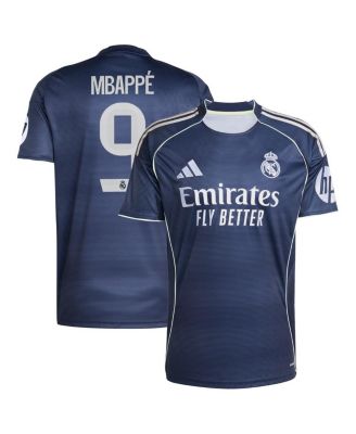 adidas - Men's Kylian Mbapp&eacute; Blue Real Madrid 2025/26 Away Replica Player Jersey