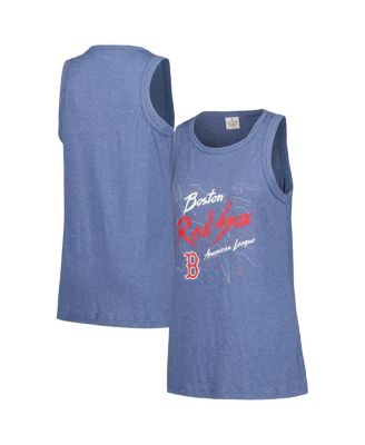 Soft As A Grape - Women's Navy Boston Red Sox Gauze High Neck Tank Top