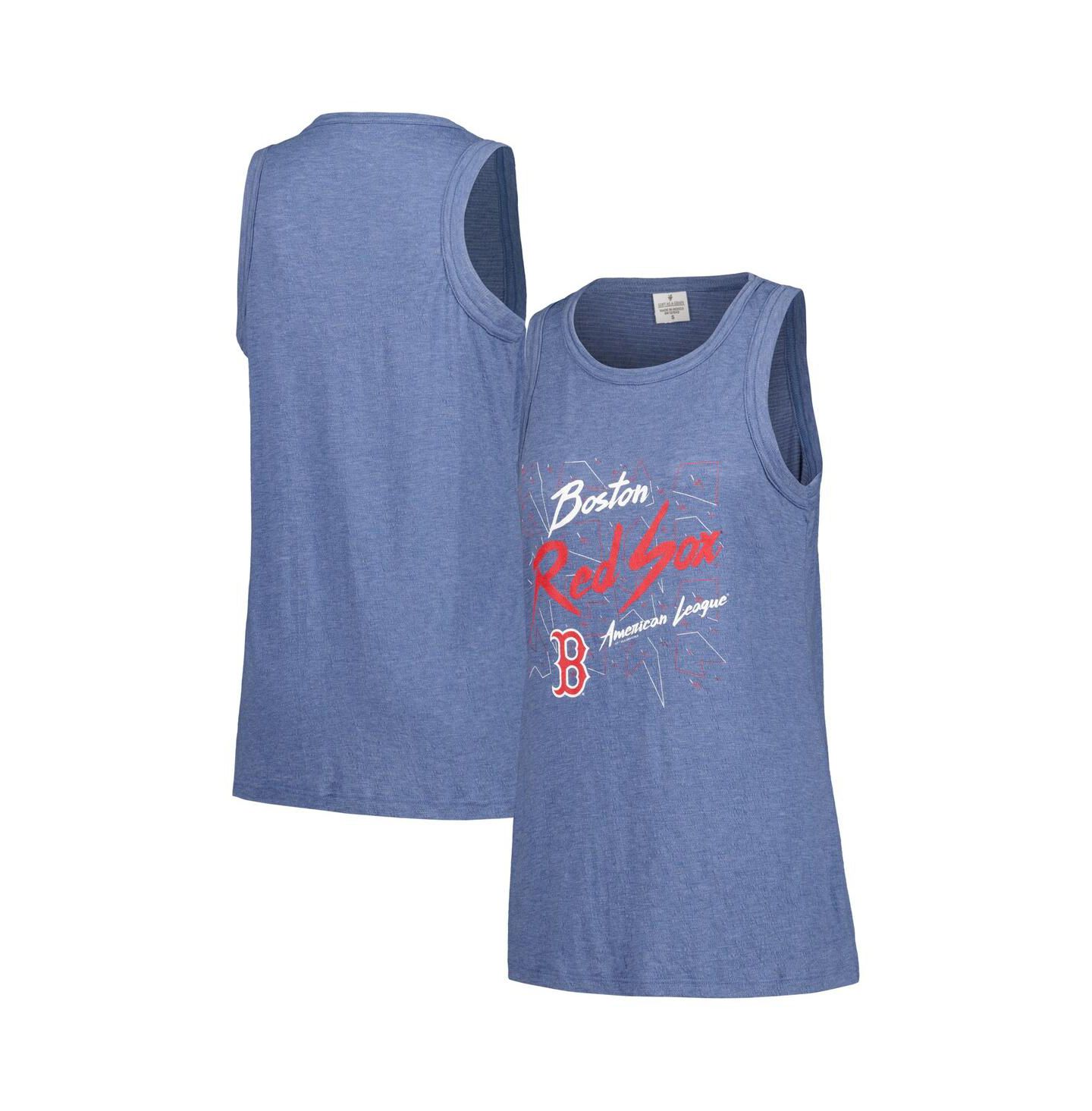 Женский топ Soft As A Grape Navy Boston Red Sox Gauze High Neck — фото 1
