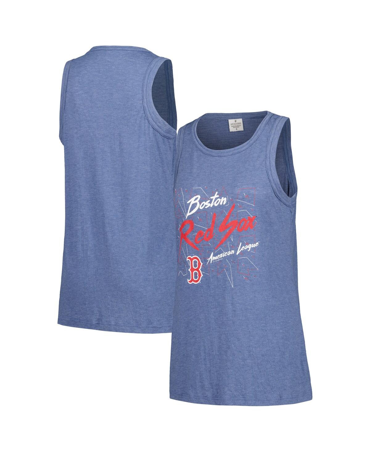 Women's Navy Boston Red Sox Gauze High Neck Tank Top - Navy