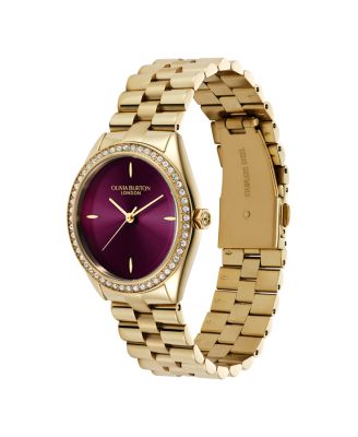 Women's Bejewelled Le Gold Tone Stainless Steel Bracelet Watch, 34mm