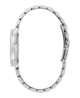 Women's Moonphase Silver Tone Stainless Steel Bracelet Watch, 34mm