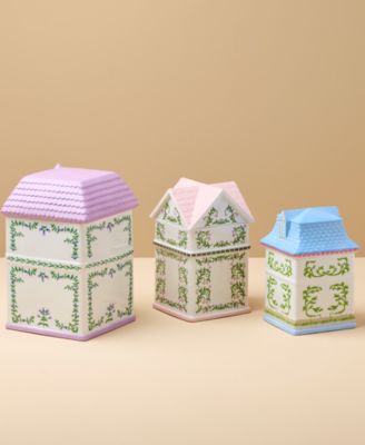 Village 2nd Edition House Canisters, Set of 3