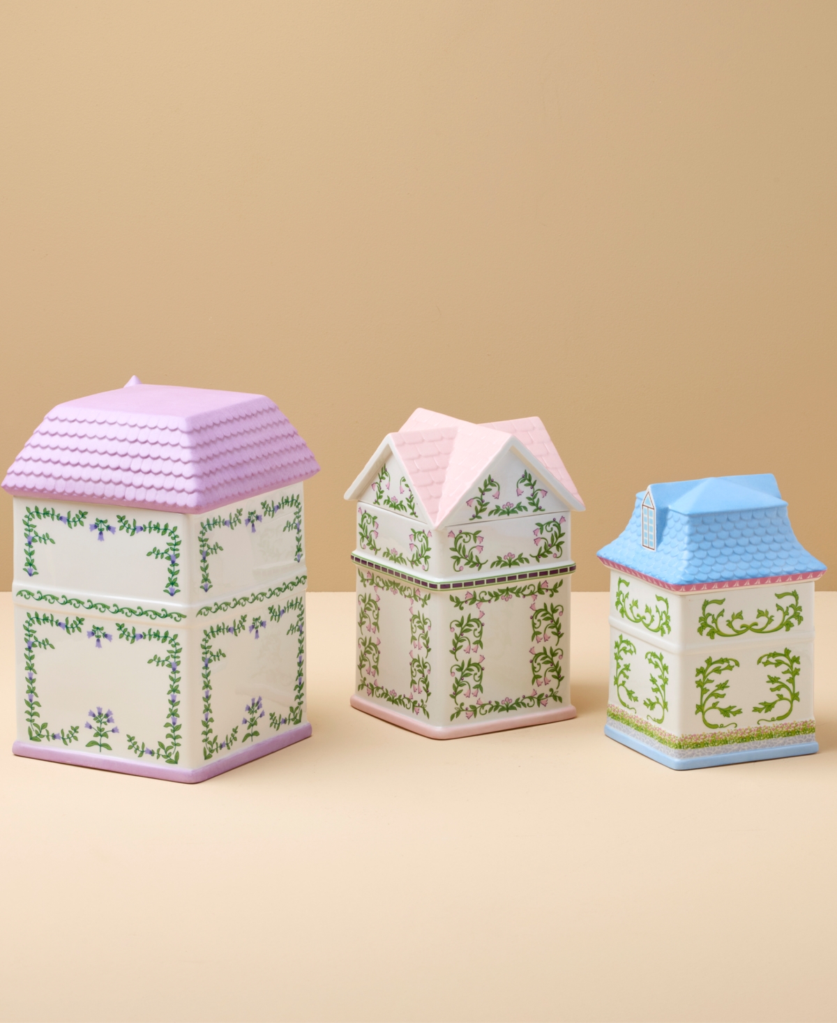Lenox Village 2nd Edition House Canisters, Set Of 3 In Multi
