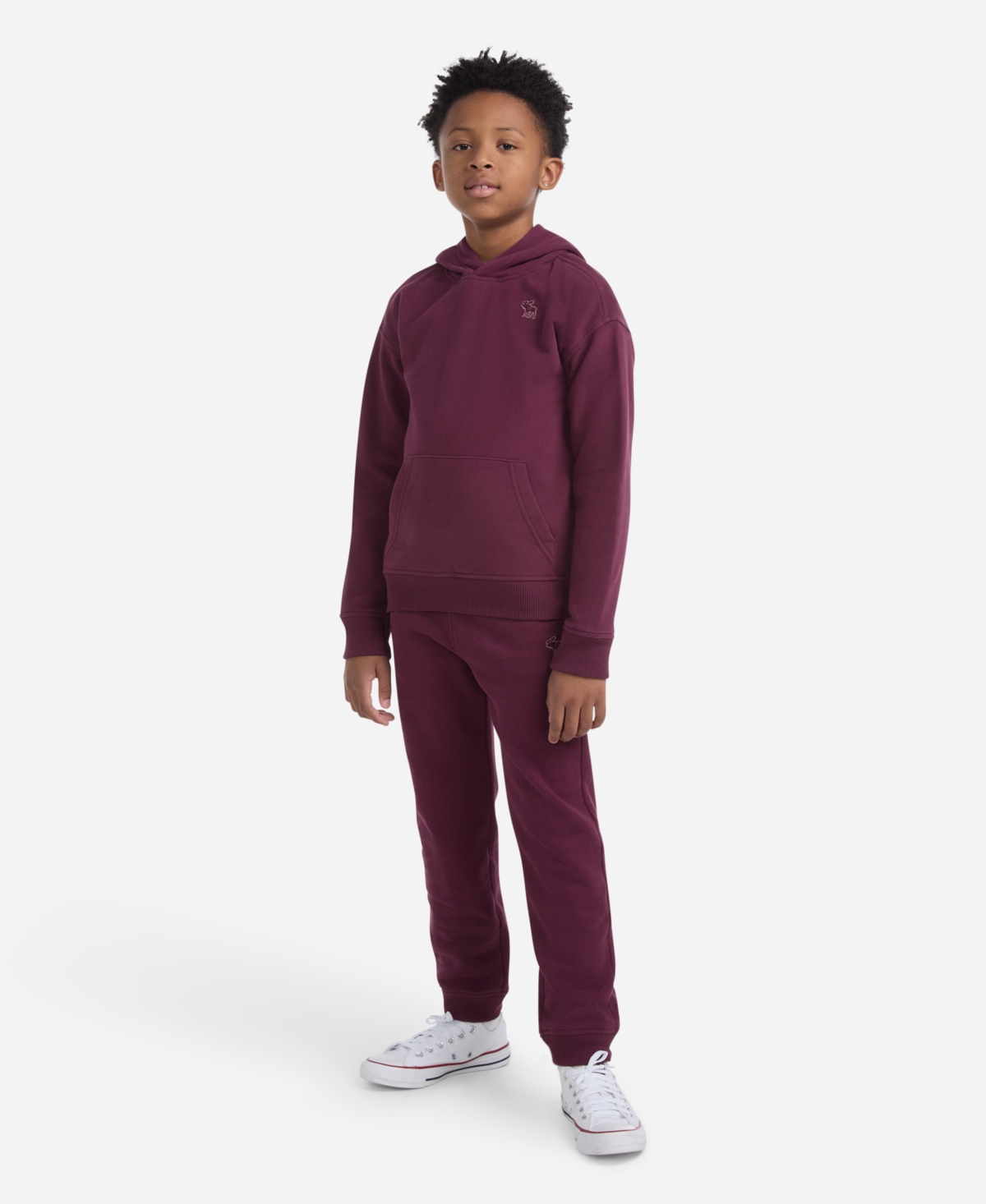 Abercrombie Boys Essential Fleece Jogger Pants In Purple