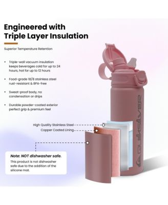 Laguna Triple-Walled Stainless Steel Insulated Tumbler with Straw and Handle, 12-Hour Cooling