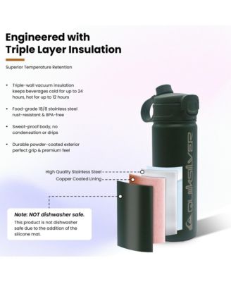 Laguna Triple-Walled Stainless Steel Insulated Tumbler with Straw and Handle, 12-Hour Cooling