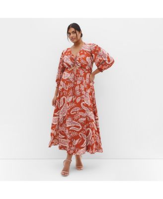 Plus Size Jessie Print Maxi Dress
