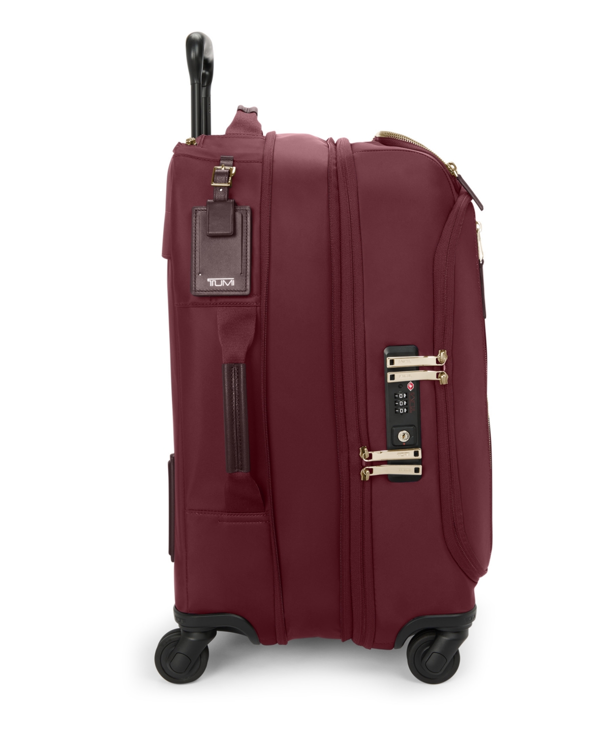 Tumi Voyageur 21.8" Leger International Expandable Carry-on Spinner In Burgundy