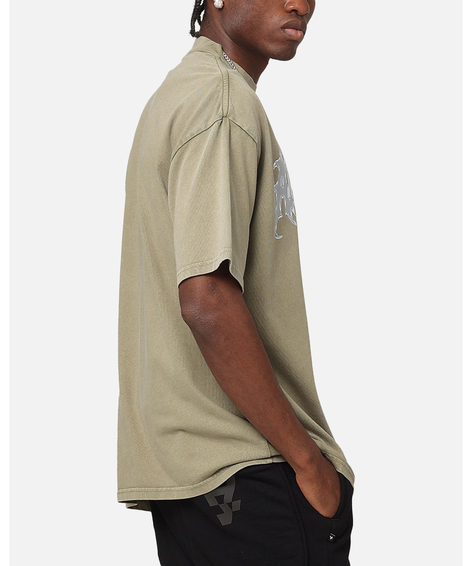 Men's New Dawn Mock Neck T-Shirt - Beige M