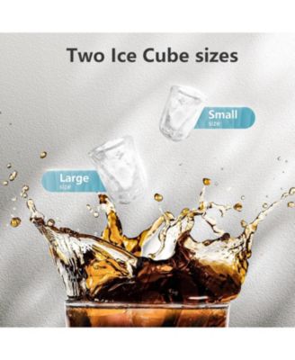 Ice Maker Portable, 26 lbs/day, 9 cubes in 6 mins, Self-Cleaning, Handle, Scoop & Basket, for Home, Kitchen, Camping, RV