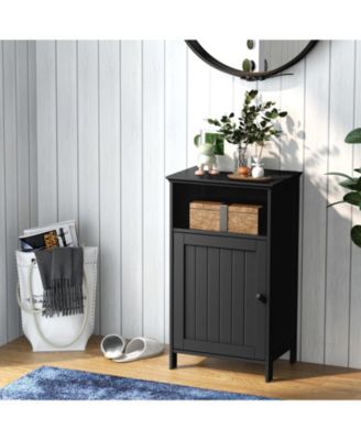 Bathroom Freestanding Floor Storage Cabinet with Adjustable Shelf