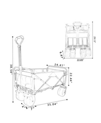 Streamdale 400lbs Collapsible Folding Wagon Cart