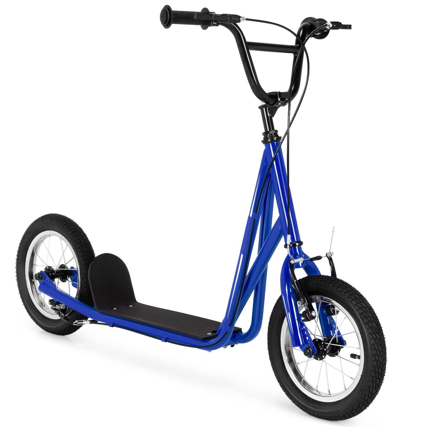 Детская игрушка Hitway 12-Inch Kick Scooter with Dual Handbrakes, 200 Lb Capacity, от 8 лет, цвет: Тёмно-синий — фото 2