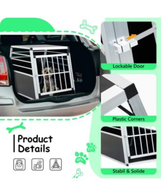 Aluminum Pet Transport Box - 35x25x27in Black/Silver
