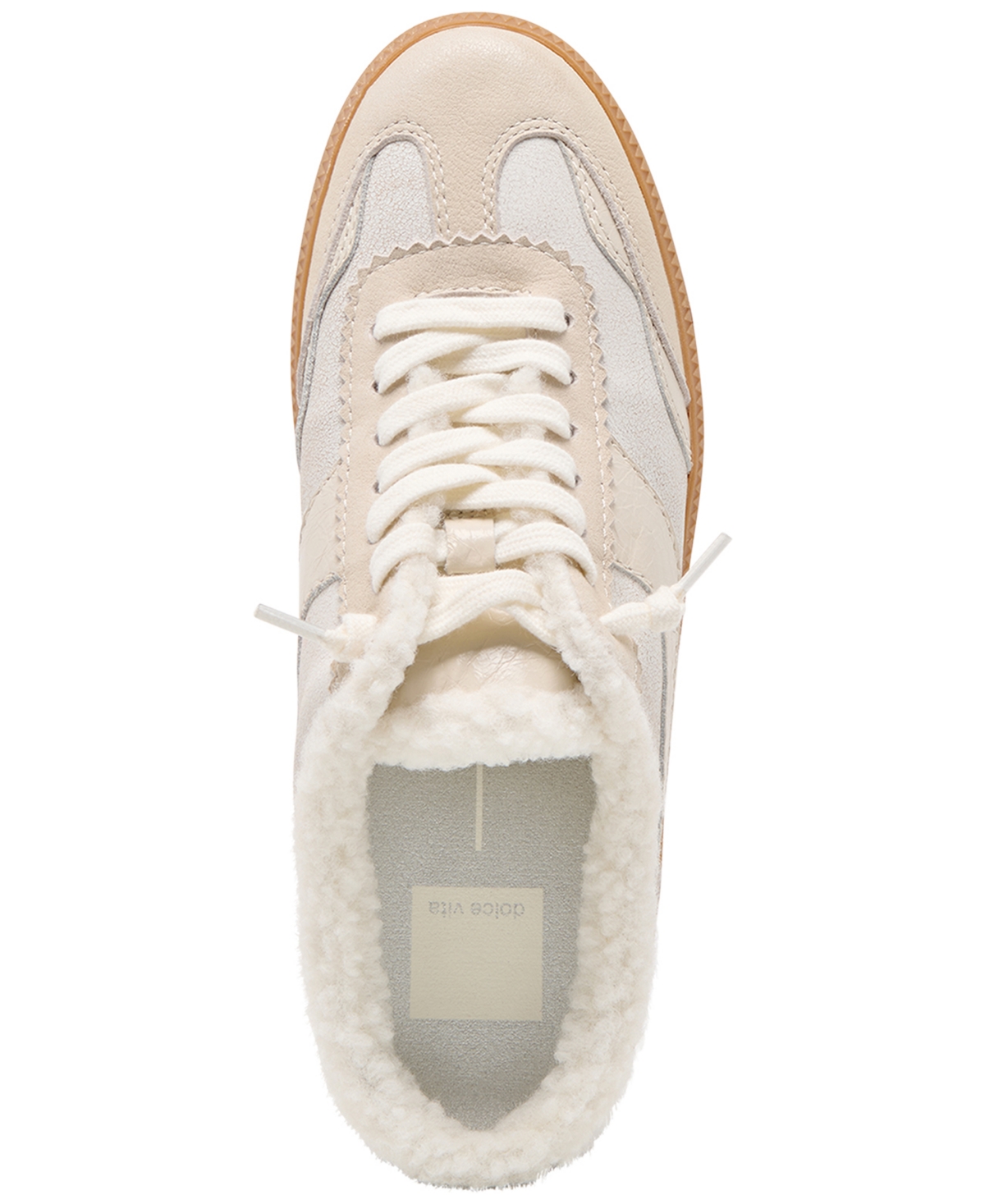 Dolce Vita Notice Faux Shearling Sneaker In Neutral