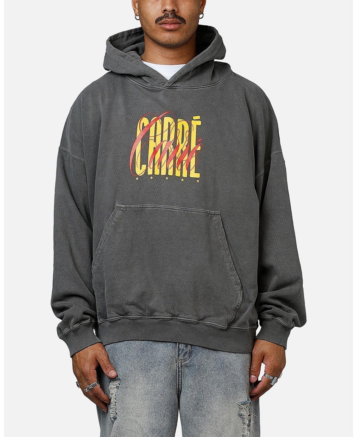 Men's Golden Scale Premium Hoodie - Washed charcoal