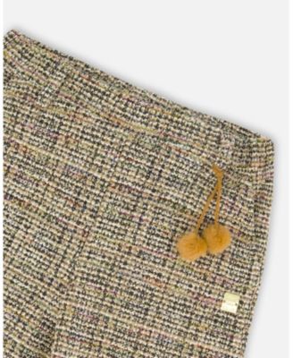 Girl Tweed Flare Pants Beige and Black - Toddler|Child