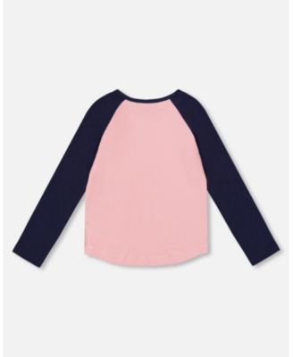 Girl Jersey Raglan Sleeve Tee Pink - Toddler|Child