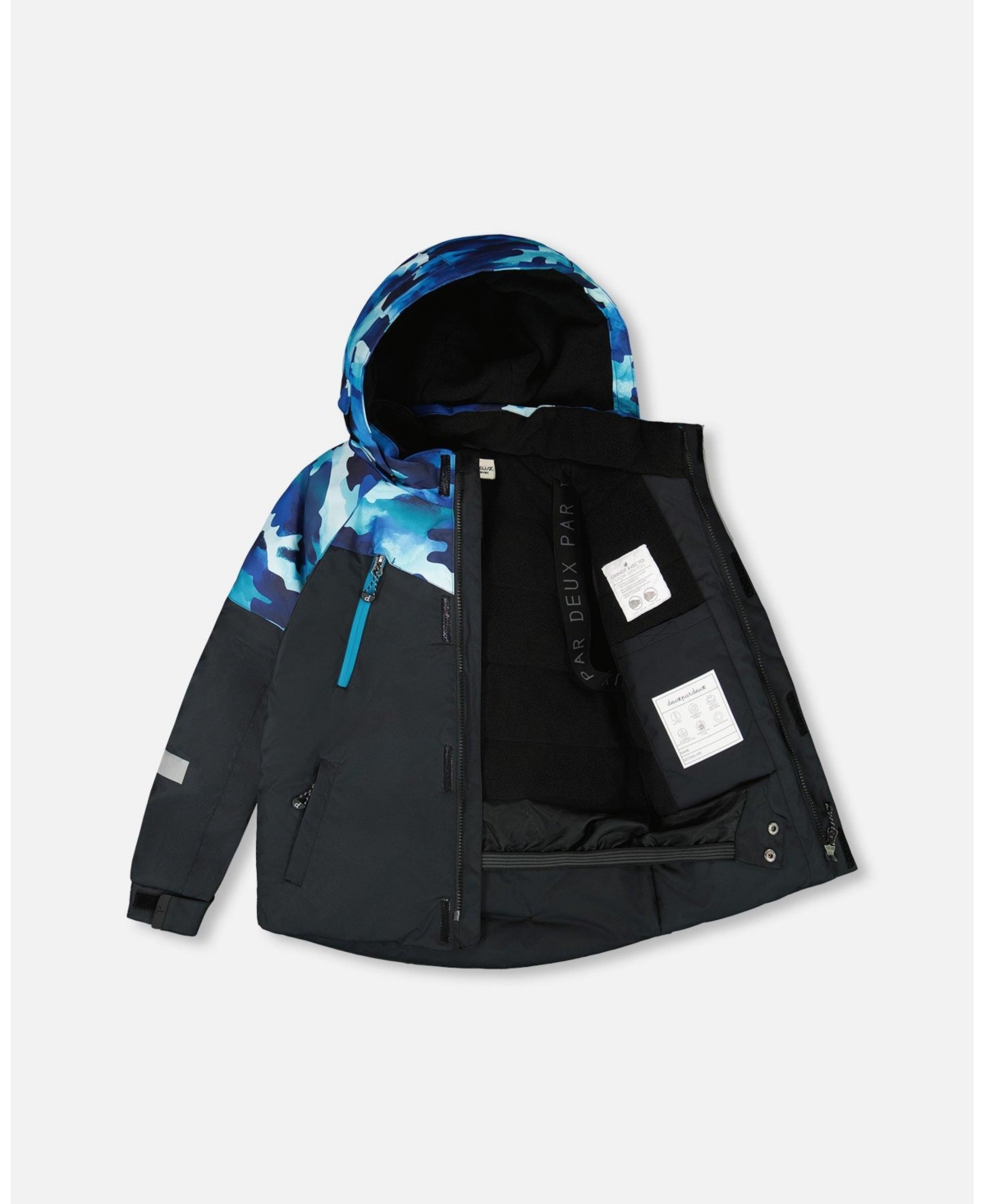 Deux par Boy Two-Piece Play Snowsuit Teal Blue Camouflage - Toddler|Child