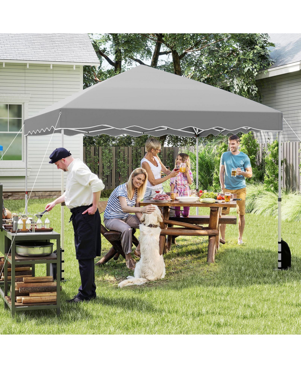 Gymax 10 X 10 Ft Pop up Canopy Tent Portable Foldable Patio Shelter w/ Wheeled Bag