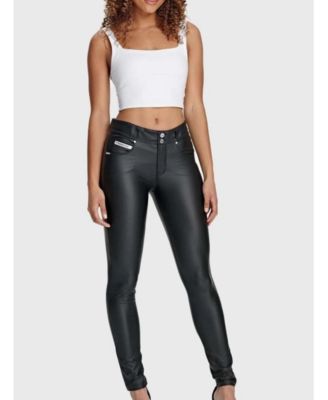 Women's Faux Leather Shaping Skinny Pants