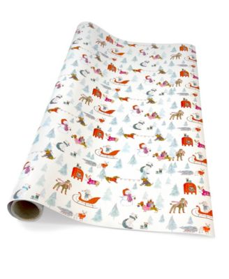 Snowy Day Dogs Holiday Gift Wrap, 30" x 120"