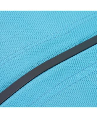 2-Person Outdoor Glider Bench, Patio Double Swing Rocking Chair Loveseat w/ Powder Coated Steel Frame for Backyard Garden Porch, Blue