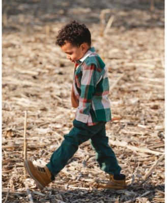 Baby Boys Twill Jogger Pants with Patch Pockets Forest Green