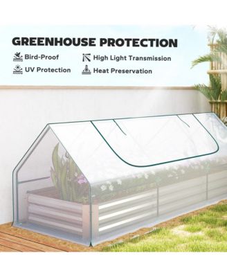 8.6 x 3 x 1ft Raised Garden Bed with Mini house