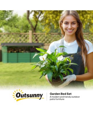 Galvanized Raised Garden Bed with Crop Cage & Shade Cloth,