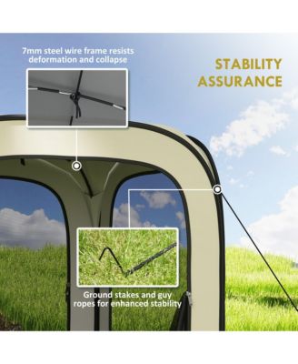 6' x 6' Pop Up Screen Tent, UPF50+ Camping Gazebo w/ Carry Bag,