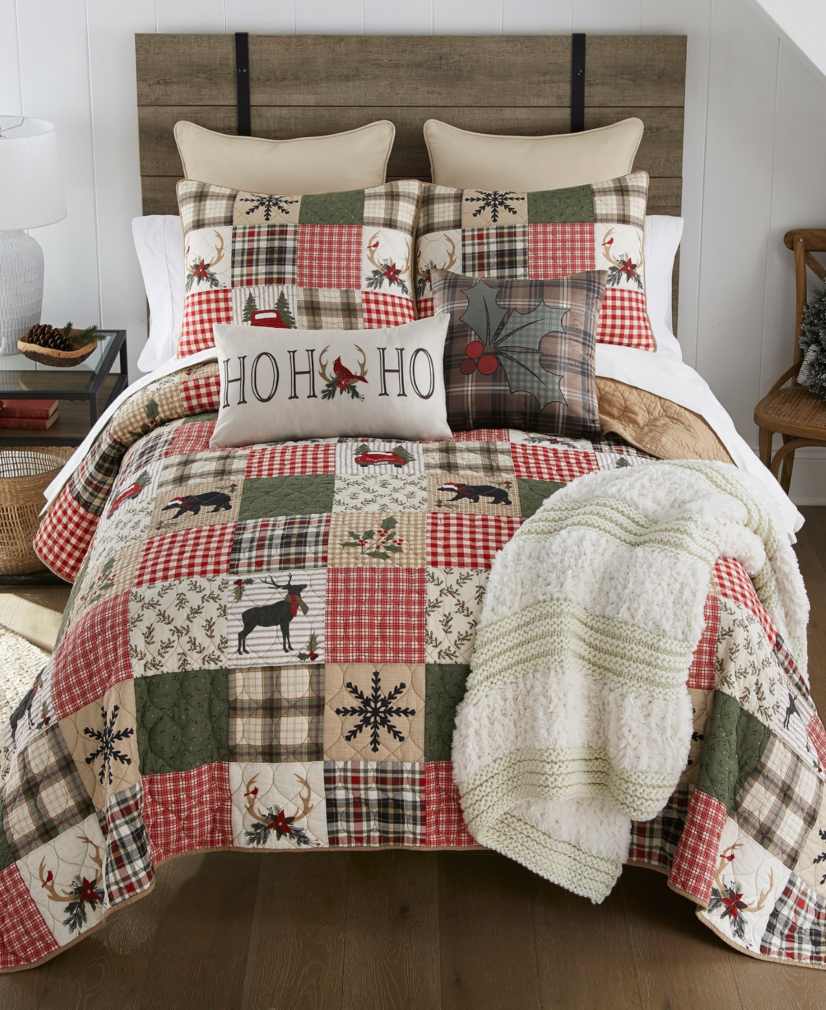 Your Lifestyle Holly Forest Patchwork 3-Pc. Quilt Set