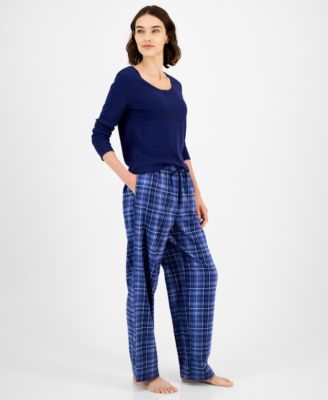 Women's Cotton Flannel Pajama Pants, Created for Macy's